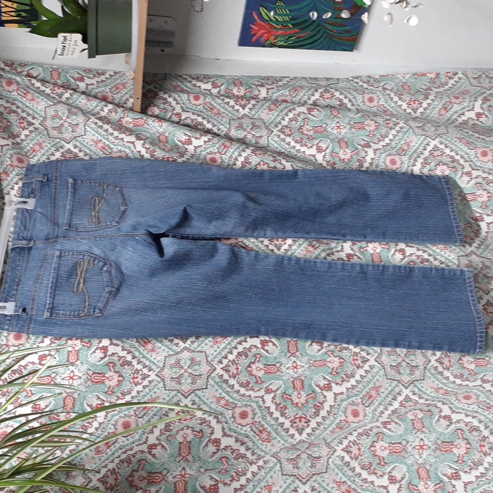 Style & Co Straight Leg Blue Jeans, Size 8 - Picture 6 of 8